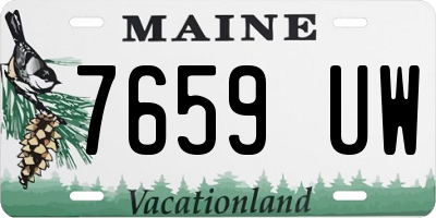 ME license plate 7659UW