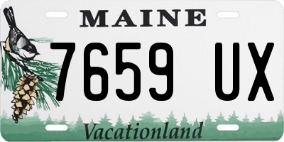 ME license plate 7659UX