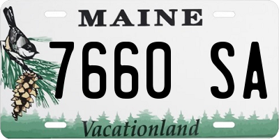 ME license plate 7660SA
