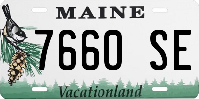 ME license plate 7660SE