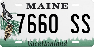 ME license plate 7660SS