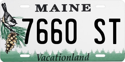 ME license plate 7660ST