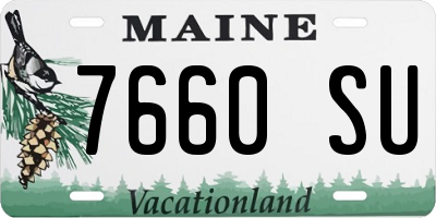 ME license plate 7660SU