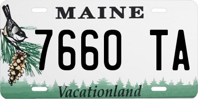 ME license plate 7660TA