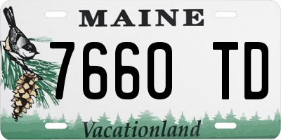 ME license plate 7660TD