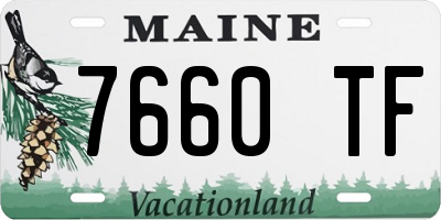 ME license plate 7660TF