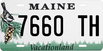ME license plate 7660TH