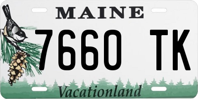 ME license plate 7660TK
