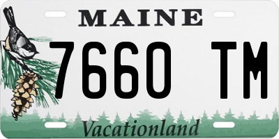 ME license plate 7660TM