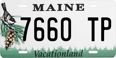 ME license plate 7660TP