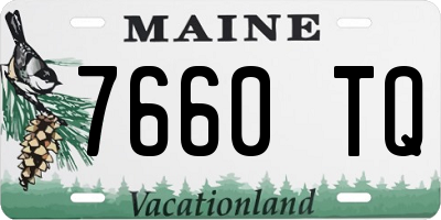 ME license plate 7660TQ
