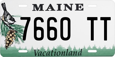 ME license plate 7660TT