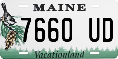ME license plate 7660UD