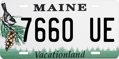 ME license plate 7660UE