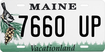 ME license plate 7660UP