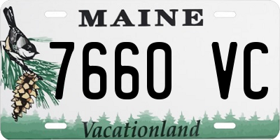 ME license plate 7660VC