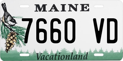 ME license plate 7660VD