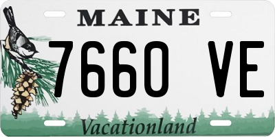 ME license plate 7660VE