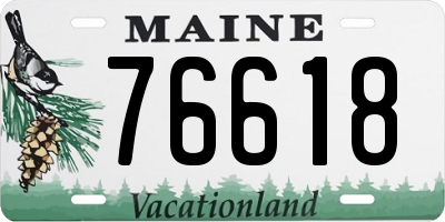 ME license plate 76618