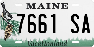 ME license plate 7661SA