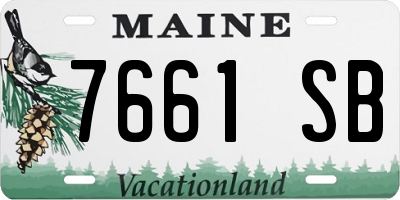 ME license plate 7661SB