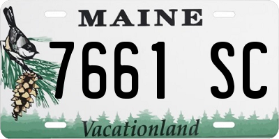 ME license plate 7661SC