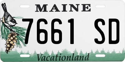 ME license plate 7661SD