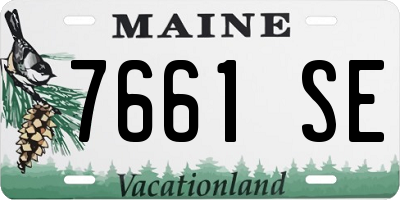 ME license plate 7661SE