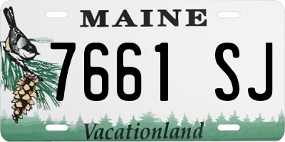 ME license plate 7661SJ