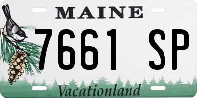 ME license plate 7661SP