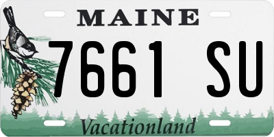 ME license plate 7661SU