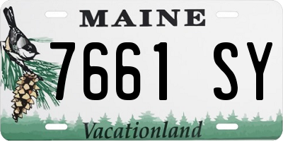 ME license plate 7661SY