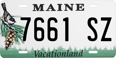 ME license plate 7661SZ