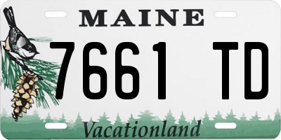 ME license plate 7661TD
