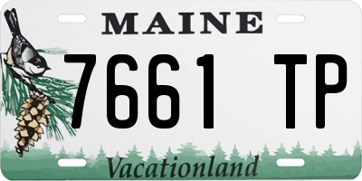 ME license plate 7661TP
