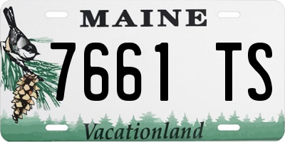 ME license plate 7661TS