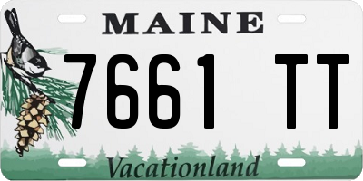 ME license plate 7661TT