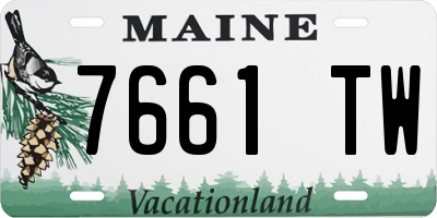 ME license plate 7661TW