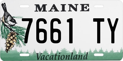 ME license plate 7661TY
