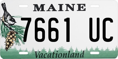 ME license plate 7661UC