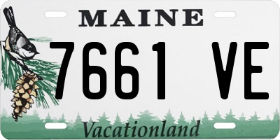 ME license plate 7661VE