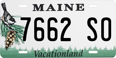 ME license plate 7662SO