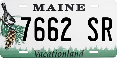 ME license plate 7662SR
