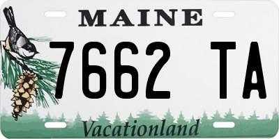 ME license plate 7662TA