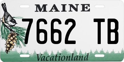 ME license plate 7662TB