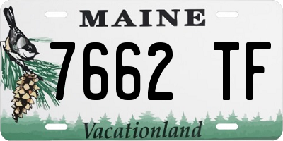 ME license plate 7662TF
