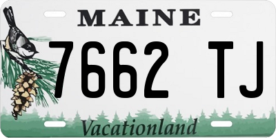 ME license plate 7662TJ
