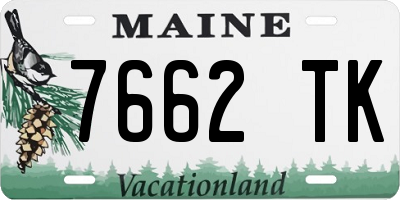 ME license plate 7662TK