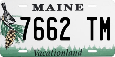 ME license plate 7662TM