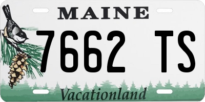 ME license plate 7662TS